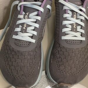 Altra Women's Running Shoes in Gray with Light Blue and Lavender Accents